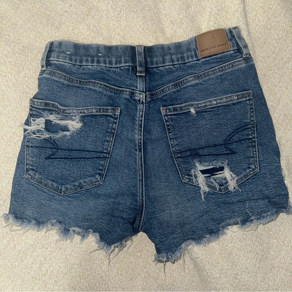 American Eagle Outfitters Distressed Blue Denim Shorts - Picture 2 of 5